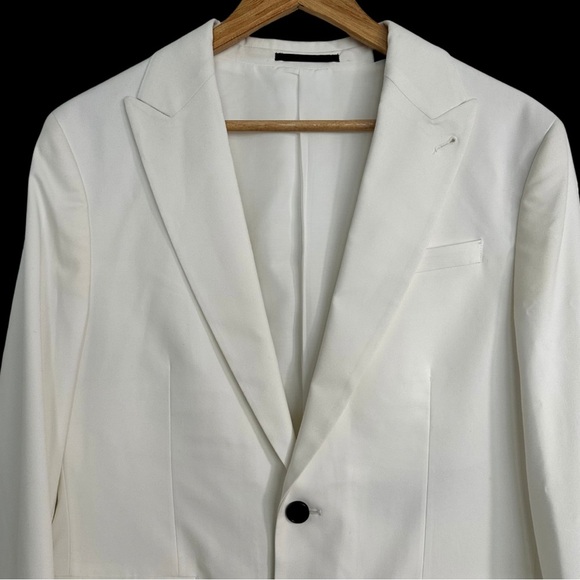 AllSaints Row Single Button Blazer SZ 36 Bone White Timeless NWOT Retail $445.00 - Picture 5 of 11